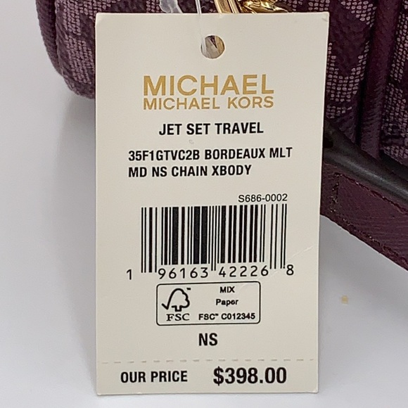 MICHAEL KORS Jet Set Travel Medium Logo Crossbody Bag & Small Coinpouch ID card - Picture 5 of 16